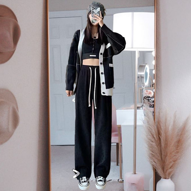 直筒寬褲 女生闊腿褲