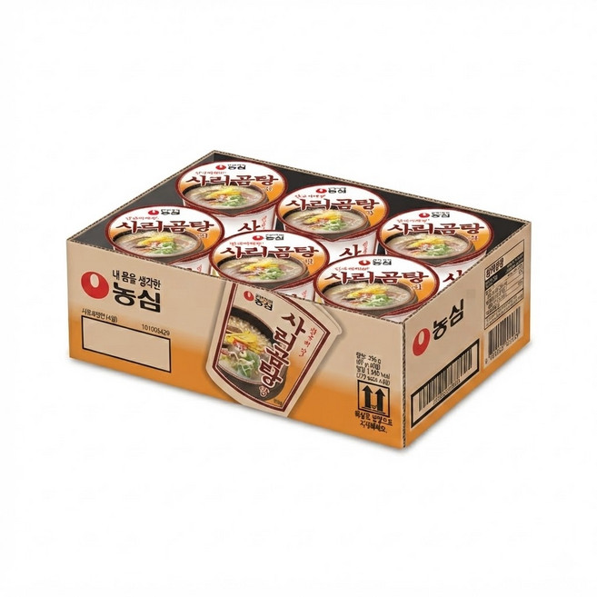 농심 사리곰탕면 61g x 6개입 컵라면 작은컵, 6개