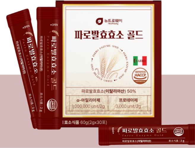 파로발효효소 파로 엠머밀 이탈리아산 역가수치저당 고대곡물 누룽지맛 스틱 30포, 60g, 3박스