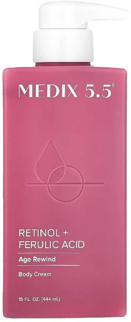 메딕스 5.5 바디크림 아르간오일 + 비타민E 444ml 피부 밸런스탄력보습 케어용 고보습 크림 (원산지 미국), 레티놀 + 페룰산 - 쿠팡