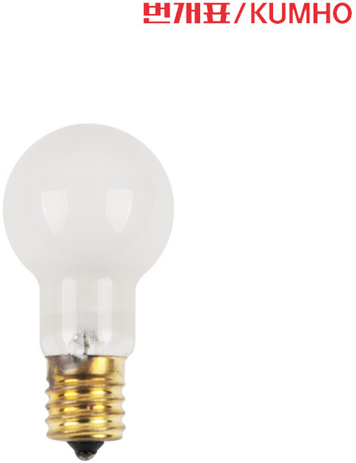 번개표 미니크립톤 전구 불투명 60W 불투명 E17 전구색 1개