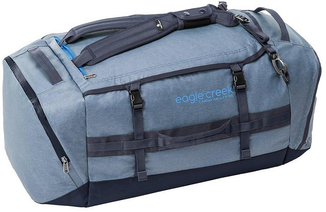 Eagle Creek Cargo Hauler 더플 백 - 여행용 휴대용 쉽게 꺼낼 수 있는 수납 공간 잠금 가능한 지퍼 오프닝 방수 글레이셔 블루 90L 이글크릭 261205