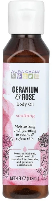 아우라카시아 바디 오일 제라늄 로즈 향 118ml AUR-88533 - 쿠팡