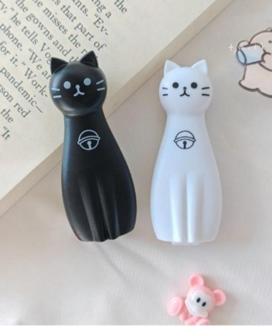 [당일출고] 캐릭터 고양이 냐옹이 캐릭터 커터 칼, 1개, 화이트