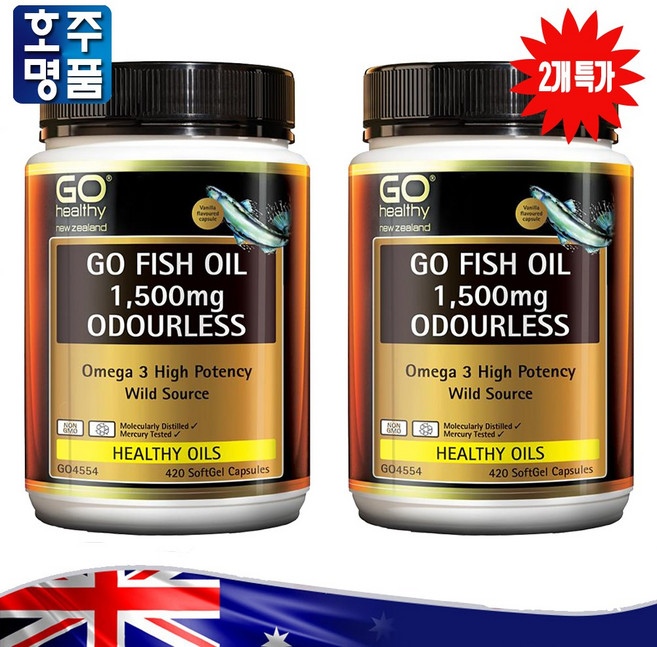 고 헬시 피쉬오일 1500mg 무취 오메가3 2통, 2개, 420정