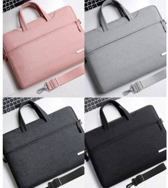 Terry 초경량 심플한 노트북 가방 파우치, 블랙