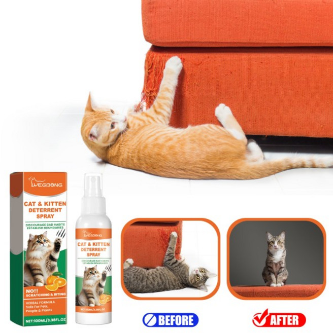 YEGBONG 고양이 & 새끼 억제제 스프레이 가구에서 애완 동물을 멀리 유지 긁힘 씹는 가정 액세서리