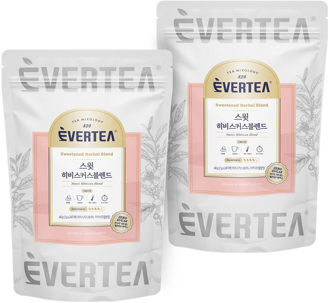 에버티 제로슈가 스윗 히비스커스 블렌드 생분해티백, 2g, 24개입, 2개
