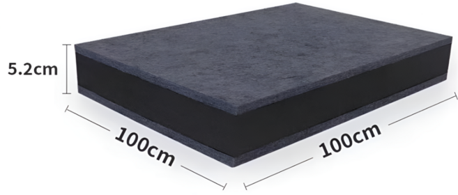 이스턴 드럼 매트 층간 소음 차단 타악기 스피커 방음 진동 방지 패드, 1개, 100 x 100 x 5.2cm / 다크그레이