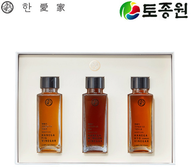 천연발효식초 미니어쳐 선물세트 70ml x3병 (은행식초 무화과 동과)