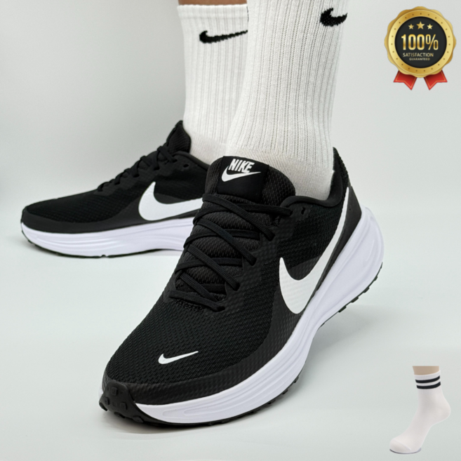 나이키 레볼루션8 운동화 헬스 런닝화 남성 여성 화이트 블랙 신발 (티티팜 양말 증정)
