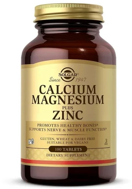 솔가 칼슘 마그네슘 플러스 아연 100정 징크 글루코네이트 구연산 시트레이트, 1개 - 쿠팡