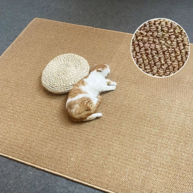 조이제이 고양이거실매트 고양이스크래쳐 카페트, 1개, 브라운
