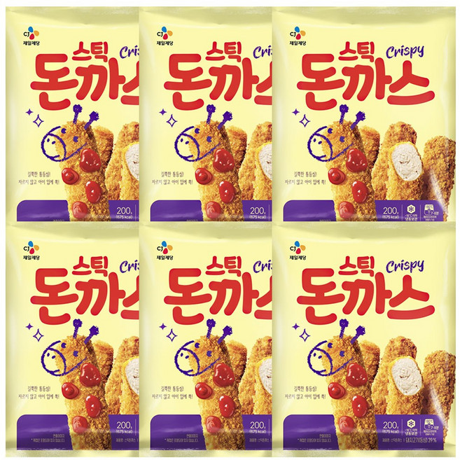 CJ 스틱돈까스, 6개, 200g
