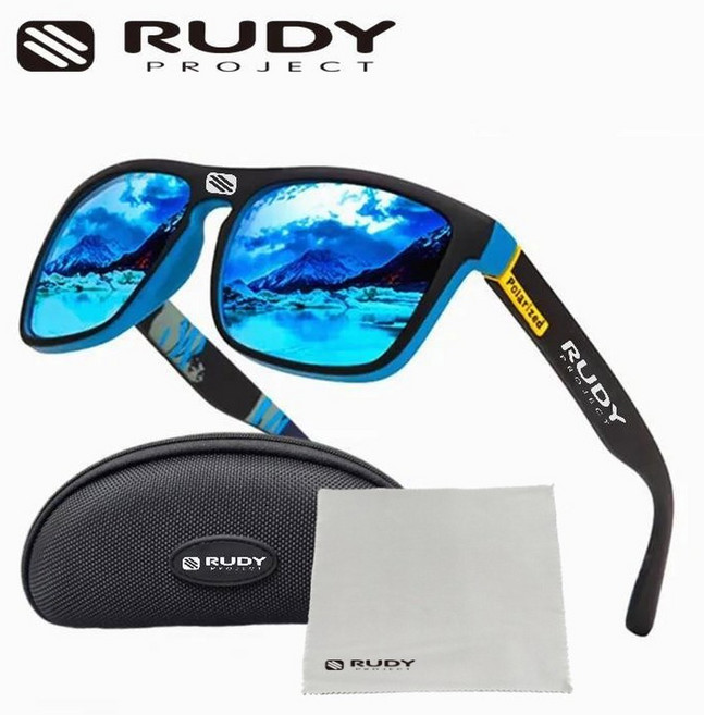 RUDY PROJECT 사이클링 스포츠 안경 방풍 도로 자전거 남성과 여성을위한 특수 보호 선글라스, blue with box, 1개