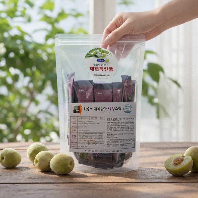 [실속형] 야생 개복숭아 생강 도라지 농축액 스틱 30포/50포, 15g, 30개