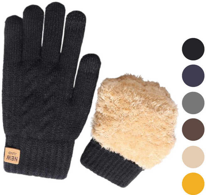 메이세컨드 남녀공용 스마트 터치 니트 기모 장갑