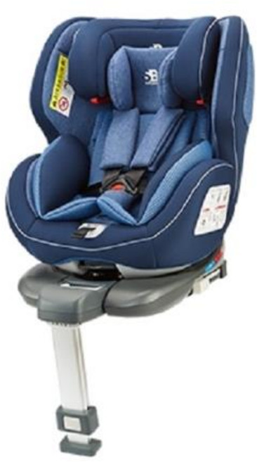 SafetyBaby 0-12歲旋轉汽車安全座椅 ISOFIX安裝支撐腳, 海王藍