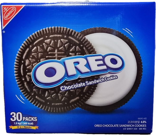 오레오 NABISCO 쵸콜릿 샌드위치 쿠키 1.5KG 50GX30봉지 대용량과자 코스트코, 1개