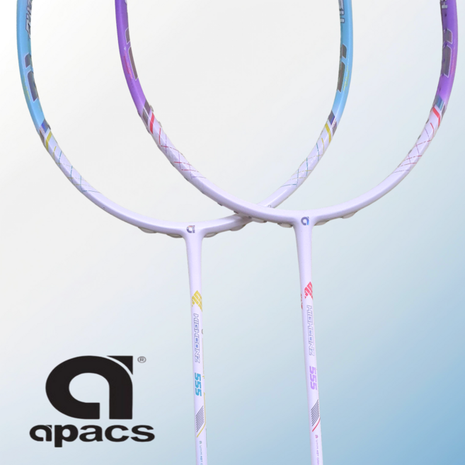 아펙스 하이컨즈555 배드민턴라켓 채 가벼운 올라운드, 화이트 퍼플 4U (83~85g)