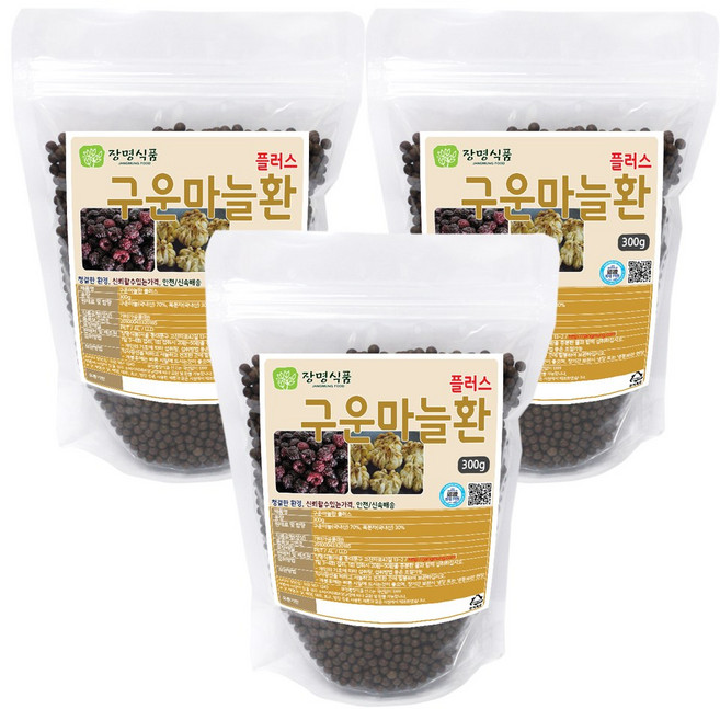 장명식품 구운마늘환 플러스, 3개, 300g