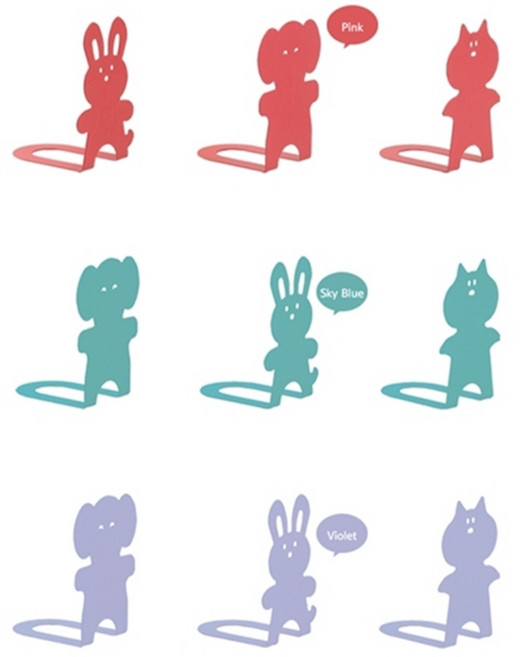 AS코리아 북엔드 동물형 MB-101 소, 토끼 색상랜덤