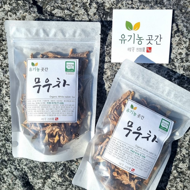 유기농곳간 무차 유기농 볶은 무우차 무말랭이차, 2개, 1개입, 60g