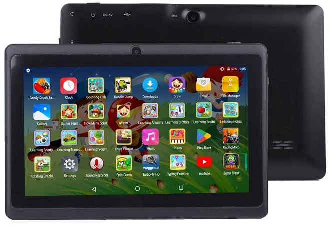 BDF-Q8 신형 7인치 태블릿 안드로이드 13 4GB 램 64GB 저장용량 1TB 확장 와이파이 4000mAh 배터리 듀, 01 Standard Accessories, 01 Black, 1