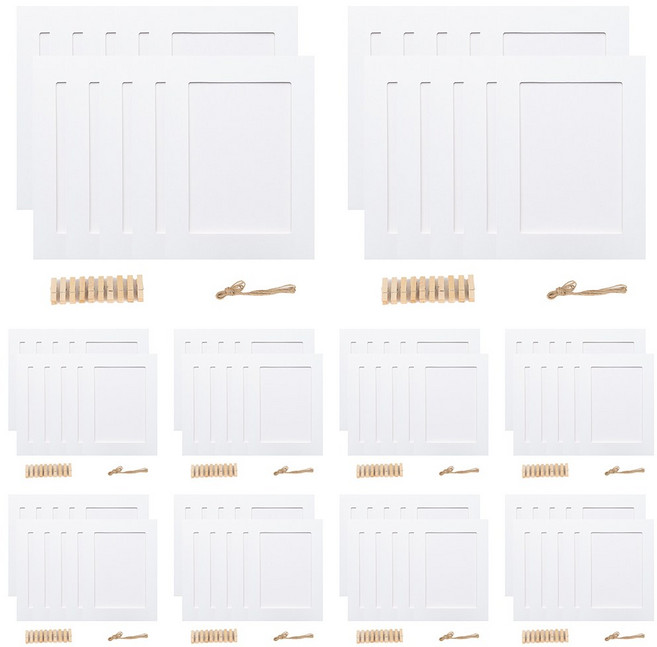 이에스지랩 사진 종이 액자 포토 페이퍼 프레임, 100개, 화이트