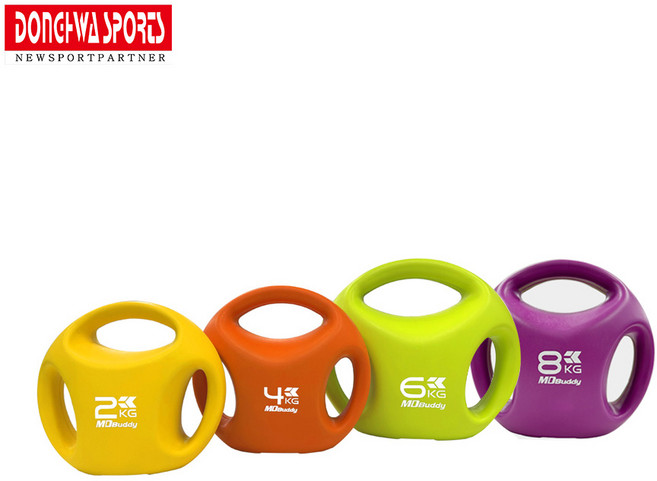 3그립 컬러 케틀벨 2~8kg (낱개 판매) 오염 리퍼제품 [동화스포츠 공식 제품], 오렌지, 1개, 4kg