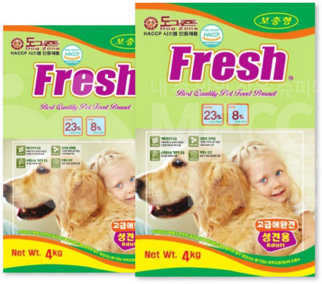 [등달몰] 도기 후레쉬어덜트4KG리필 *2, 4kg