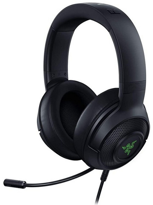 Razer 크라켄 X USB 울트라라이트 게이밍 헤드셋 클래식 블랙 7.1 서라운드 사운드 경량 프레임 그린 로고 조명 통합 오디오 컨트롤 PC용, Headset