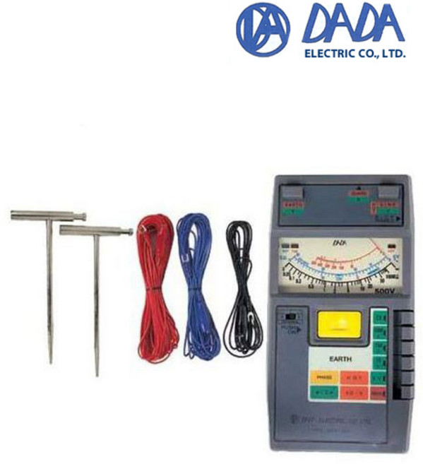 다다전기 다기능계측기 MET-500 절연 저항계 측정기 메가 테스타 접지봉세트포함, 1세트