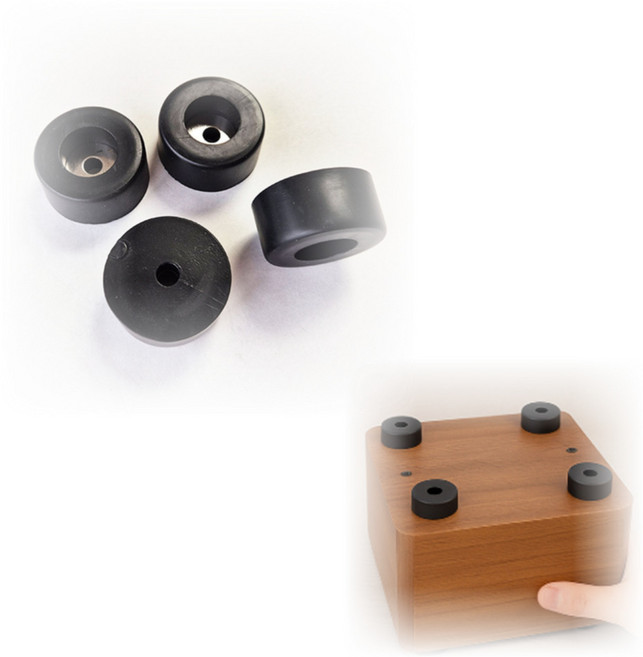 오디오 전축 우퍼 스피커 컴프레샤 진동 소음 방진 방음 고무 받침대 거치대 논슬립 고무발 패드