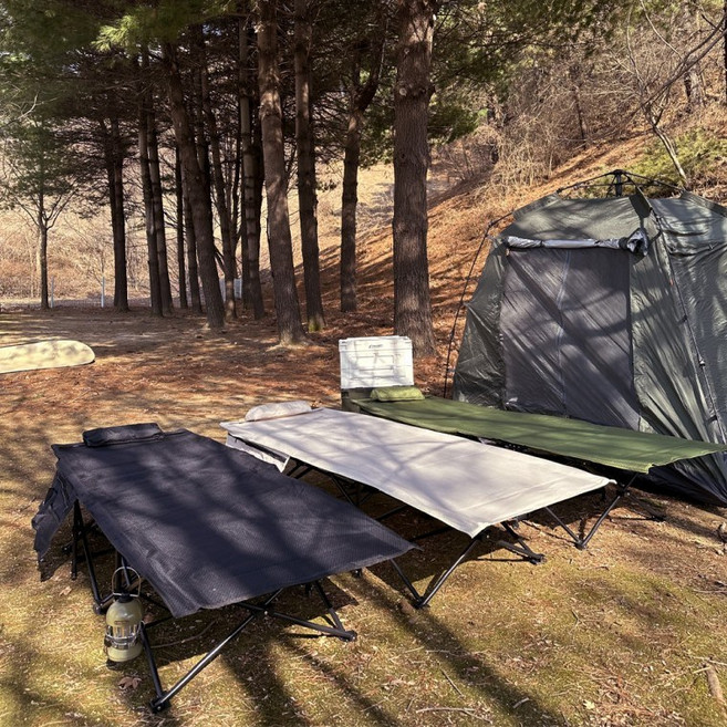 카나모 야전침대 캠핑침대 접이식 휴대용침대 휴게실침대 최고의선택, 01.카나모 야전침대 와이드형/아이보리, 01.카나모 야전침대 와이드형_아이보리