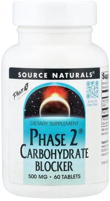 소스내추럴스 Phase 2 탄수화물 제 500mg 60정, 1개, 60개 - 쿠팡
