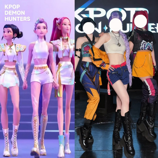 +가발 루미 조이 미라 성인용 주니어용 헌트릭스 케이팝데몬헌터스 의상 코스프레 졸업사진 케데헌코스튬