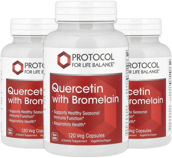 프로토콜포라이프밸런스 브로멜라인 퀘르세틴 케르세틴 함유 베지 캡슐 120정 2+1 - 쿠팡