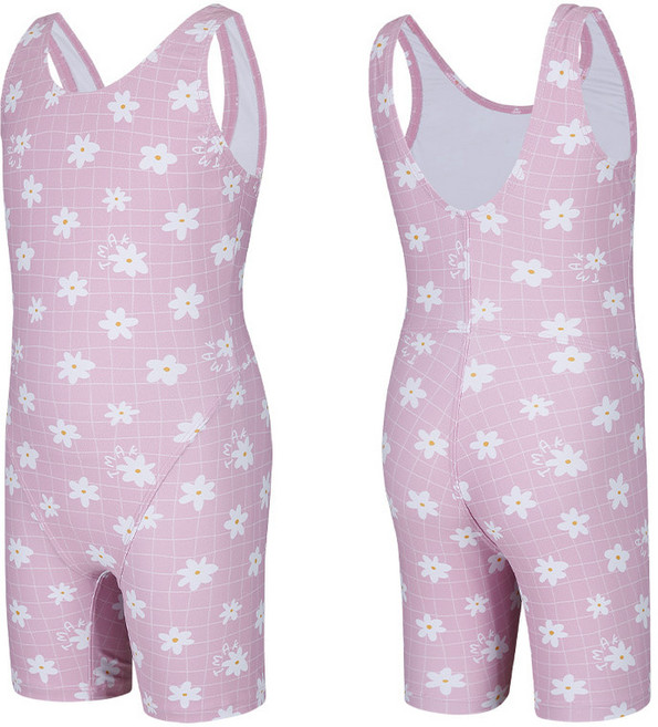 티막 26년도 신상여아동 피트니스 3부 반신수영복 MKF0552-PK