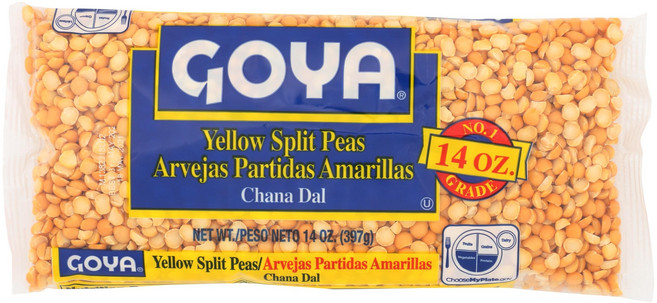 고야 노란색 쪼갠 완두콩 봉지 14온스 고야 노란색 쪼갠 완두콩 봉지 14온스, 1개, 396g