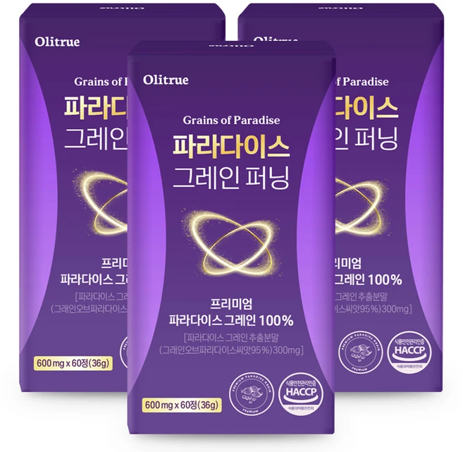 [정품] 파라다이스 그레인 퍼닝, 3개, 60정 - 쿠팡