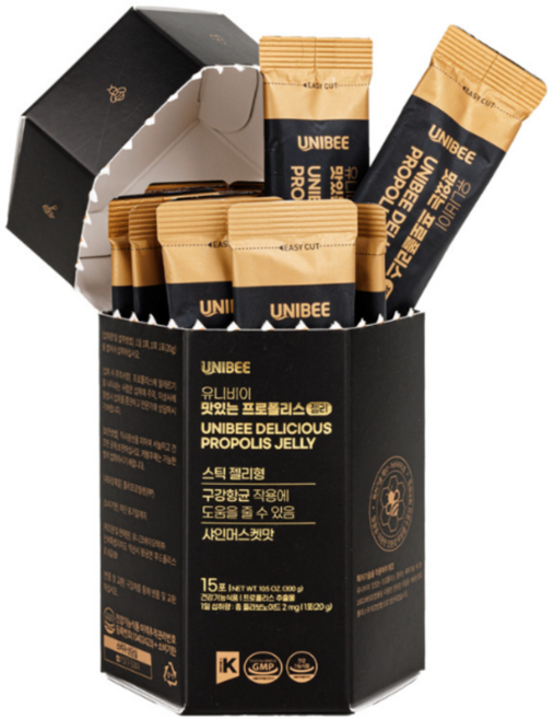맛있는 프로폴리스 젤리 구강 항균 건강 제품 1통(15포), 1개