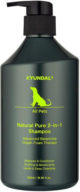 견달 강아지 피부 pH 최적화 내추럴 퓨어 천연 저자극 애견 샴푸 린스 겸용, 1개, 500ml