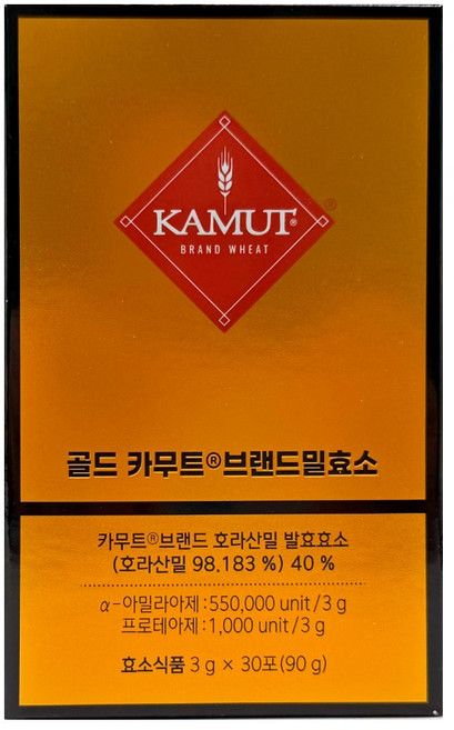 골드 카무트 브랜드밀 효소 1박스, 3g, 30개