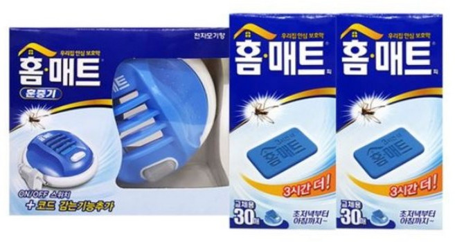 홈매트 코드룰러 훈증기+리필30매x2개, 1개