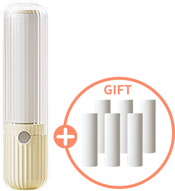 라라숑 휴대용 마카롱 미니 돌돌이테이프 클리너 리필 용지 여행용 보폴 의류 먼지제거, 1개