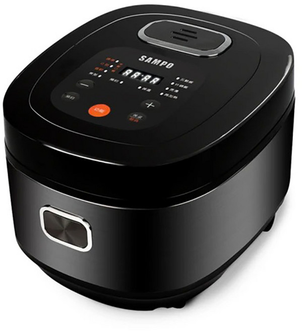 SAMPO聲寶 KS-KG10Q 6人份微電腦電子鍋｜24小時預約、多項烹煮行程、不沾內鍋, 黑色