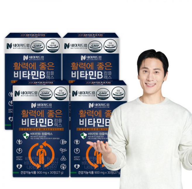 네이처드림 활력에 좋은 비타민B 컴플렉스, 30정, 4개