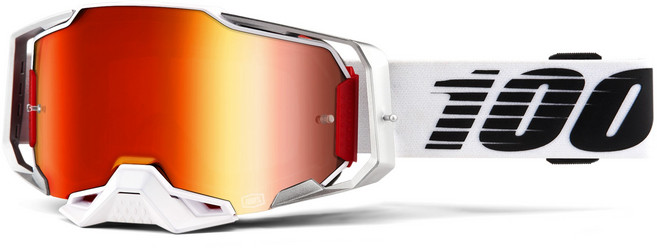 100% 백퍼센트 아르메가 미러 렌즈-바이크 오토바이 고글 (옵션선택), 라이트세이버-미러 레드 렌즈, 1개