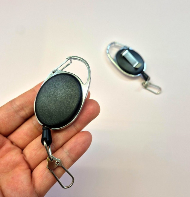 릴홀더 키링 와이어 분실방지 클립형 휴대용 목걸이줄 열쇠고리 2p